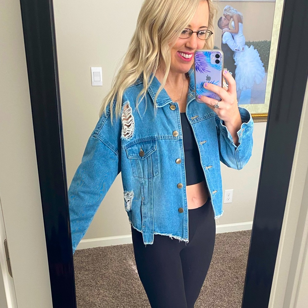 Distressed Denim Jacket